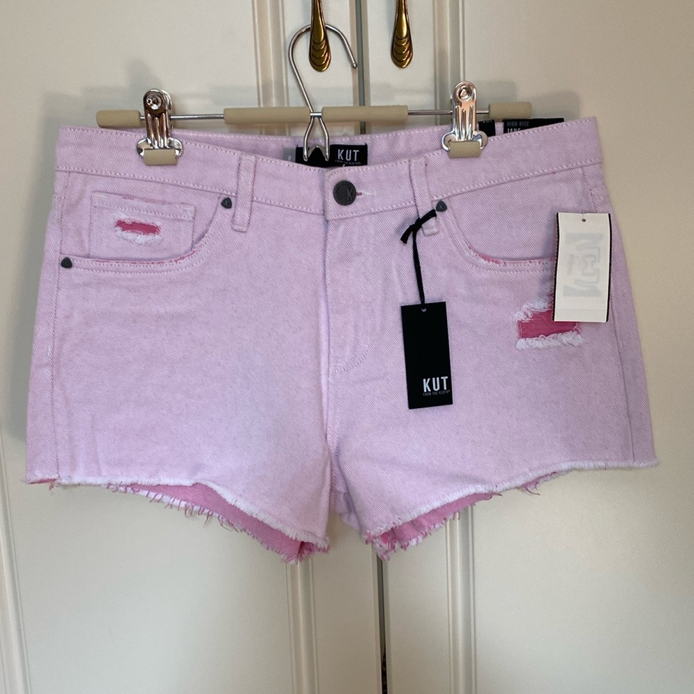 BNWT KUT FROM THE KLOTH JANE HIGH RISE SHORTS . SIZE 8 .
